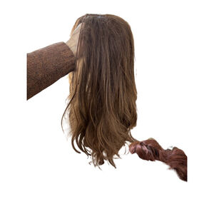 Long Wavy Brown Lace Front Wig - Natural Brown